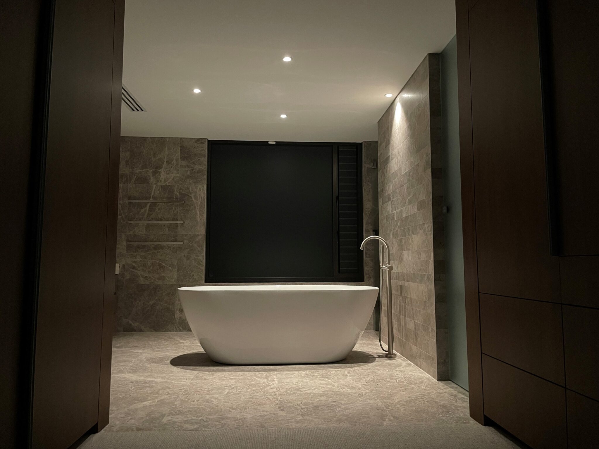 Stunning Bathroom with block out Galaxy blind