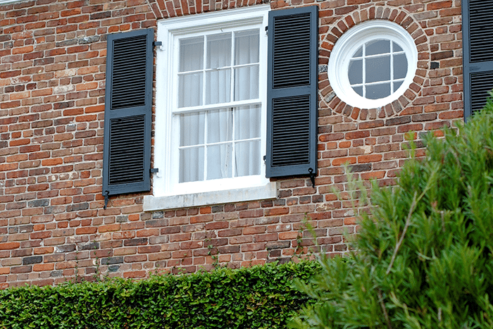 black outdoor shutters