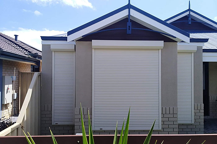 white roller shutters