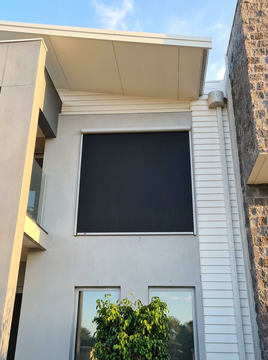 NSS Luna outdoor window blind on the upper storey of a Perth home