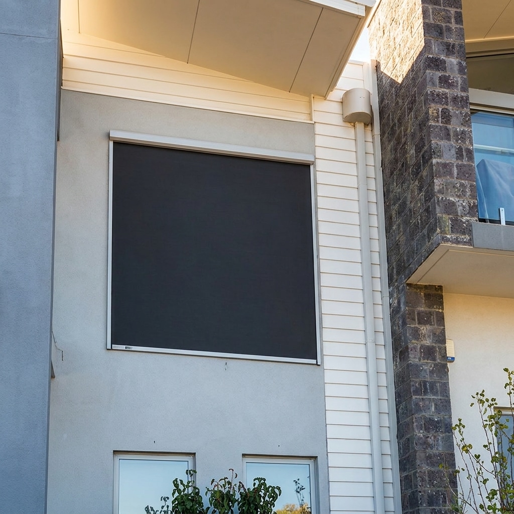 NSS Luna outdoor window blind on an upper-storey window